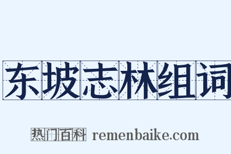 东坡志林组词是什么意思的图片